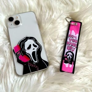 Scream Ghost Face Phone Case with Keychain for iPhone - NEW
